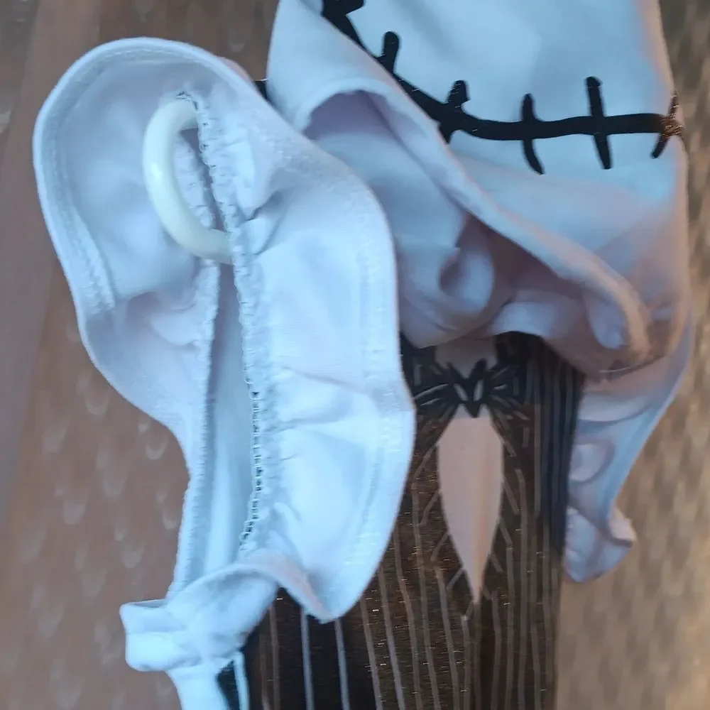Disney Nightmare Before Christmas Black and White Striped Kids Costume Sz XS(4/5 - Picture 5 of 11